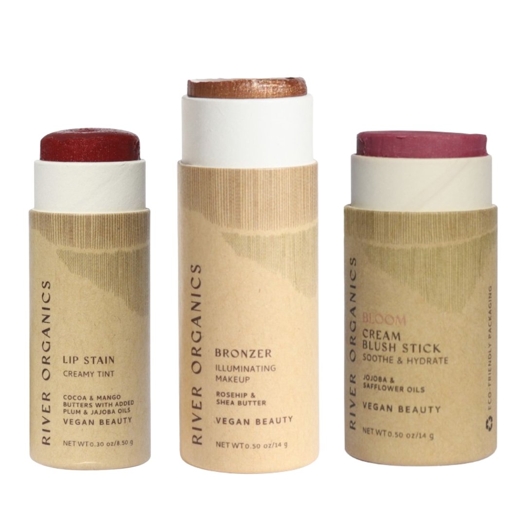 Lip + Highlighter + Blush Set - River Organics