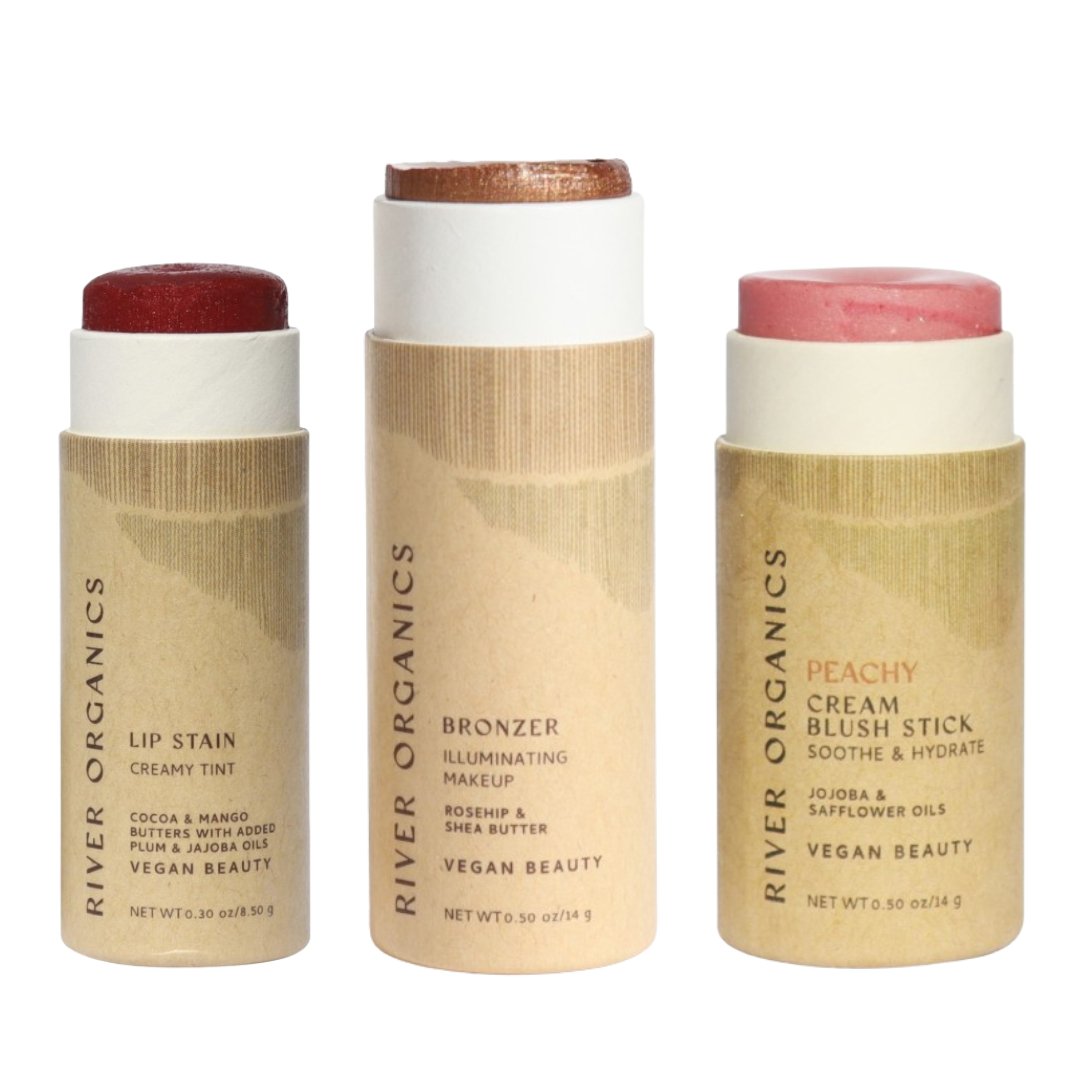 Lip + Highlighter + Blush Set - River Organics