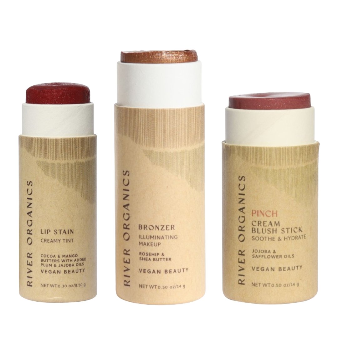 Lip + Highlighter + Blush Set - River Organics