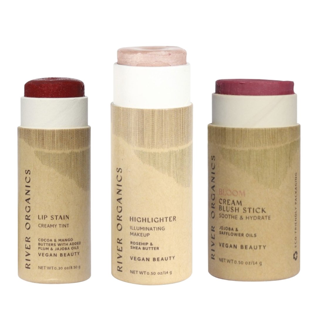 Lip + Highlighter + Blush Set - River Organics