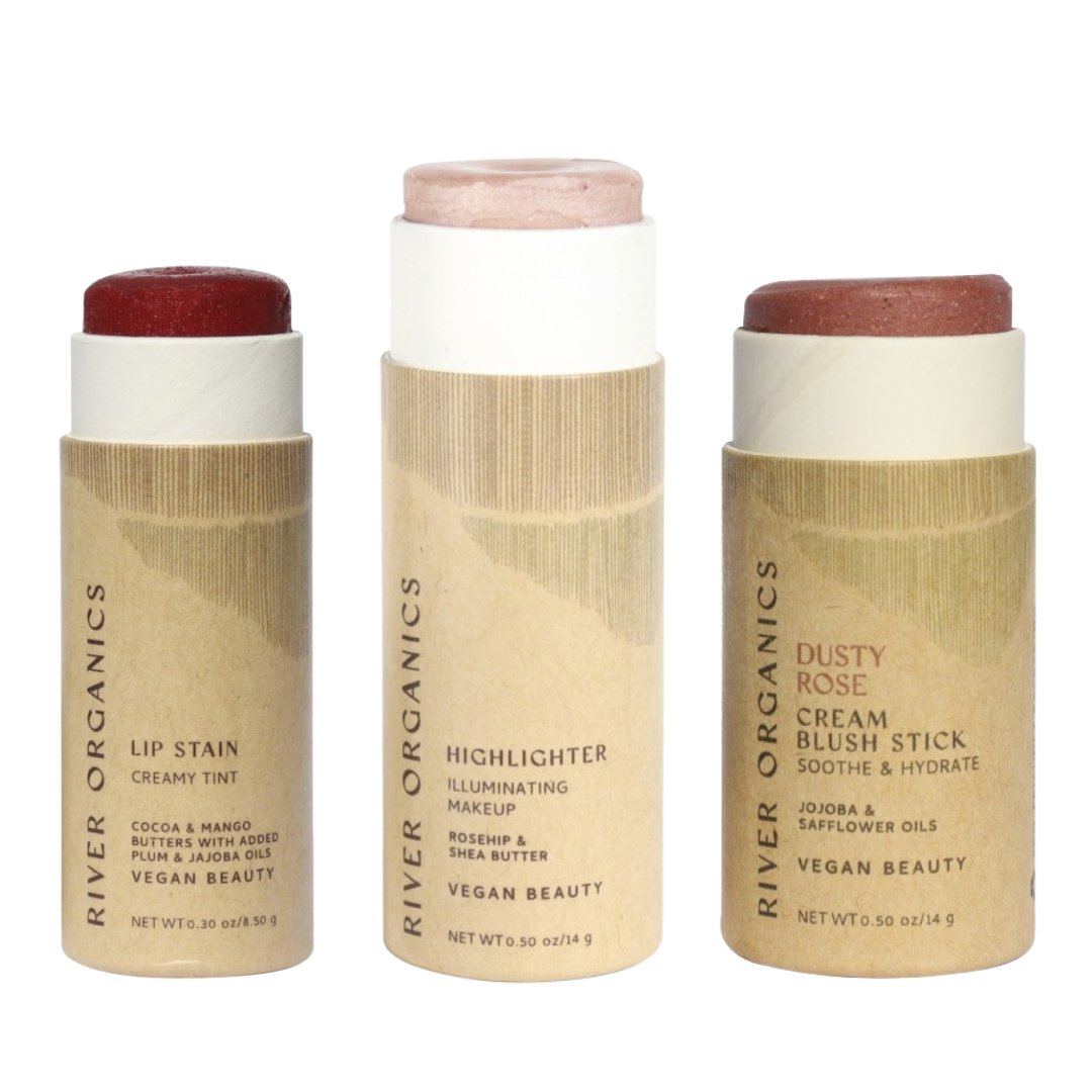 Lip + Highlighter + Blush Set - River Organics