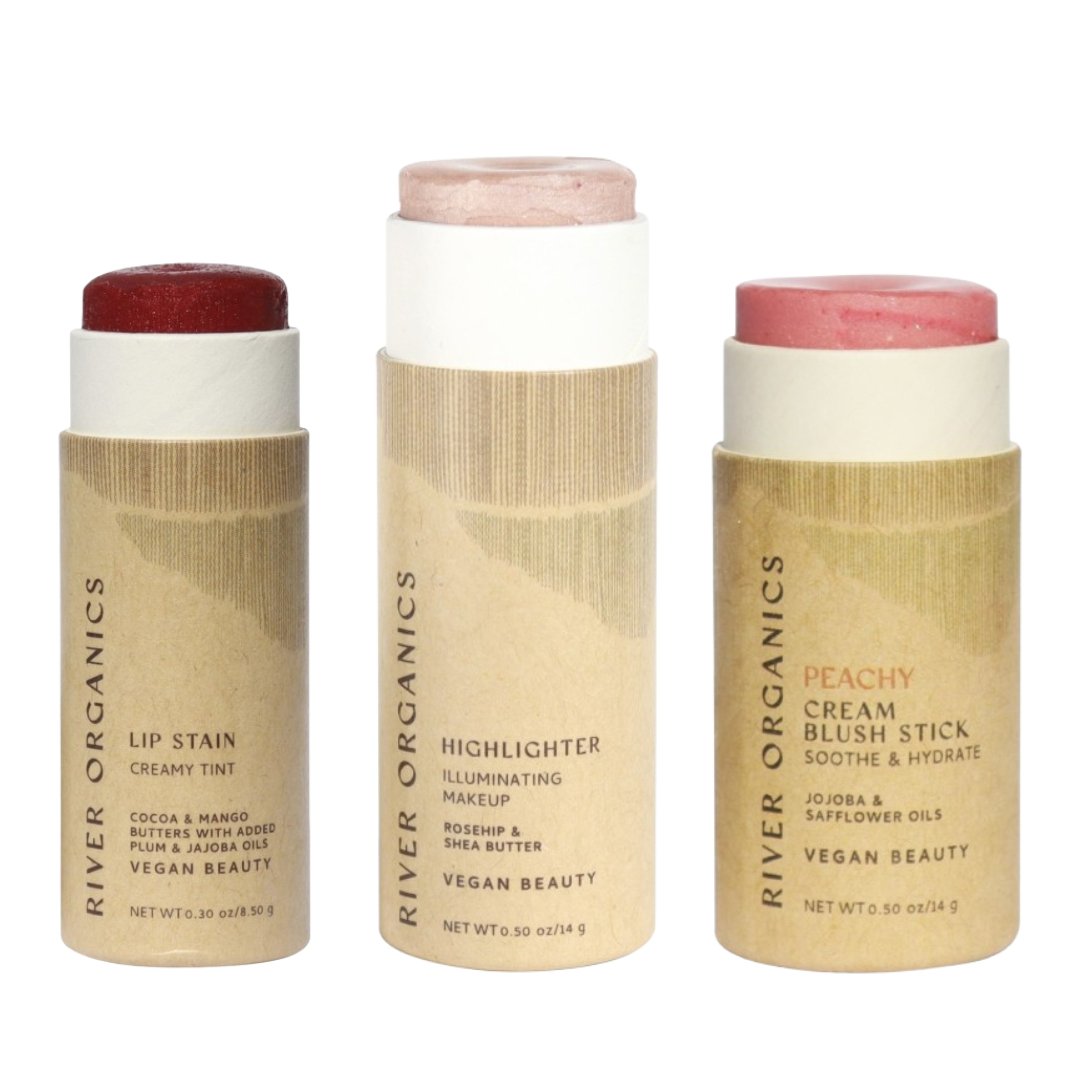 Lip + Highlighter + Blush Set - River Organics