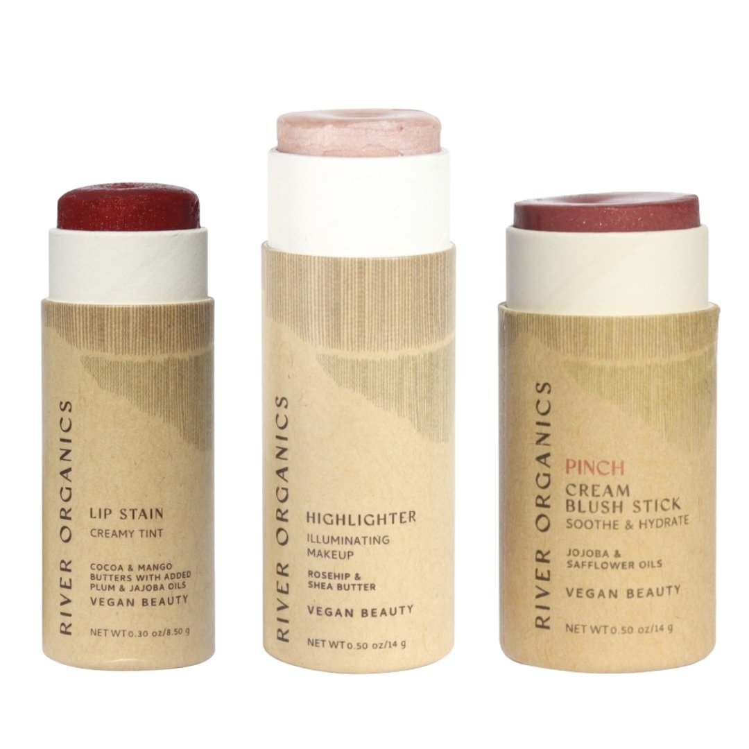 Lip + Highlighter + Blush Set - River Organics