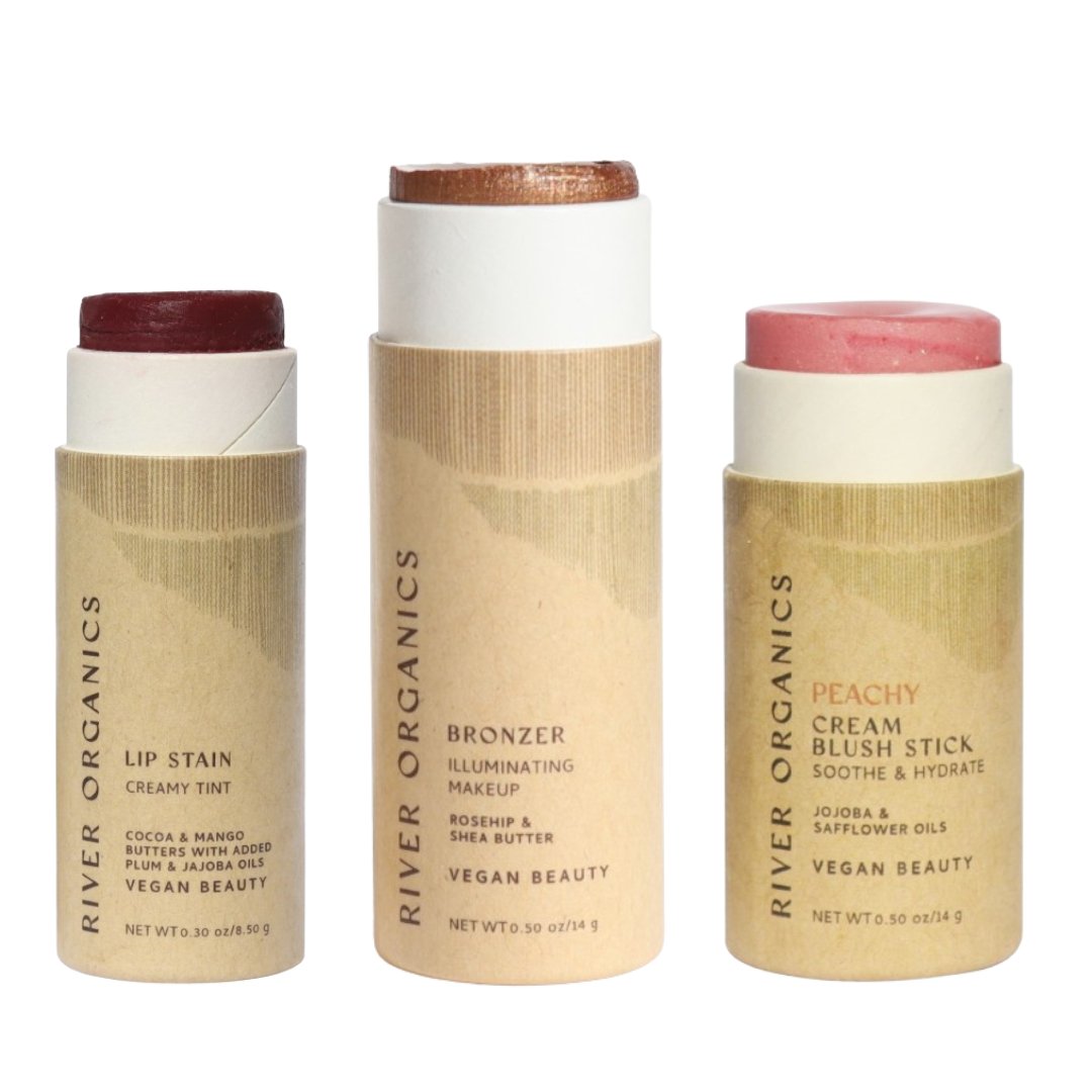 Lip + Highlighter + Blush Set - River Organics