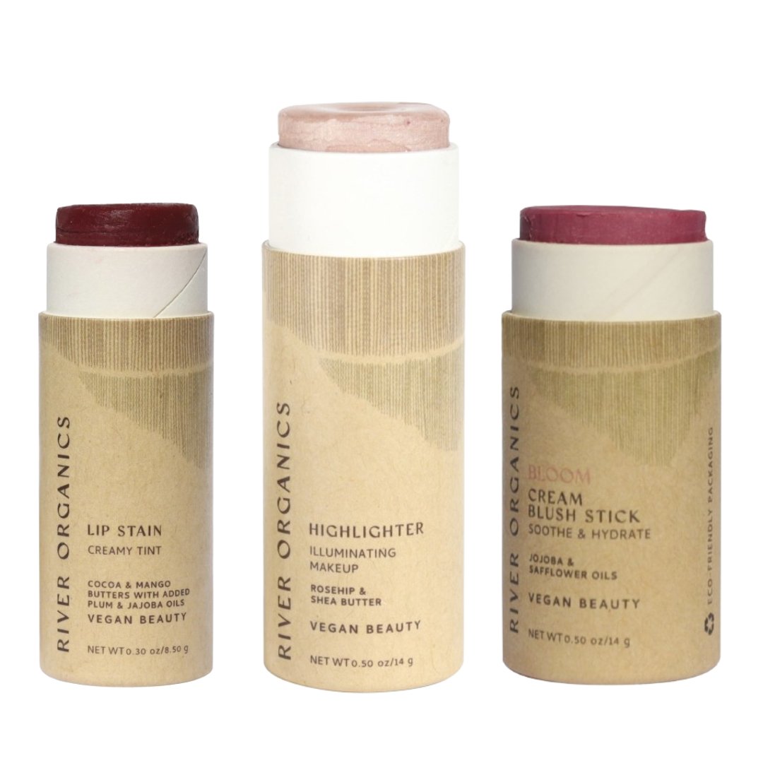 Lip + Highlighter + Blush Set - River Organics