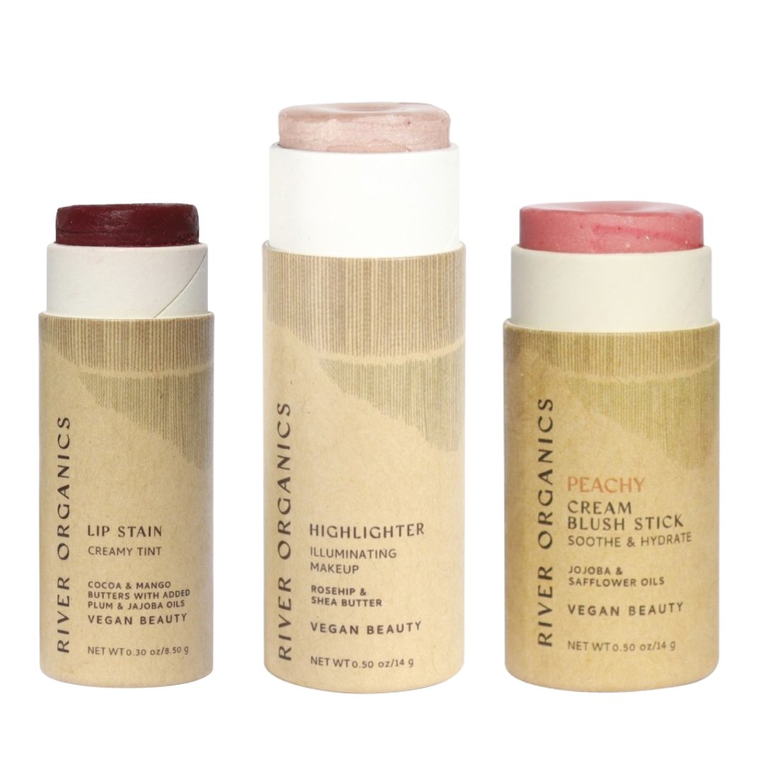 Lip + Highlighter + Blush Set - River Organics