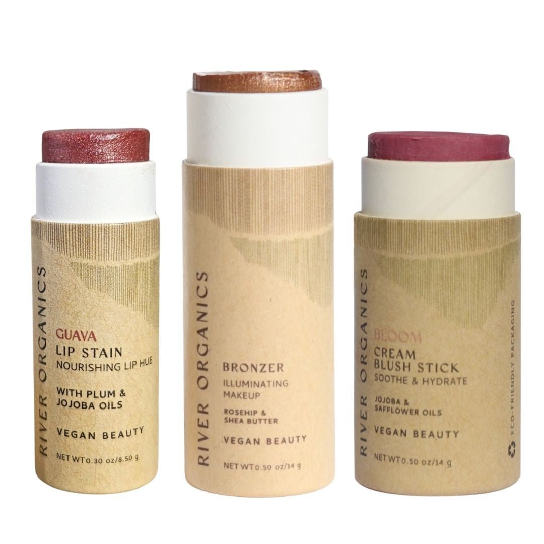 Lip + Highlighter + Blush Set - River Organics