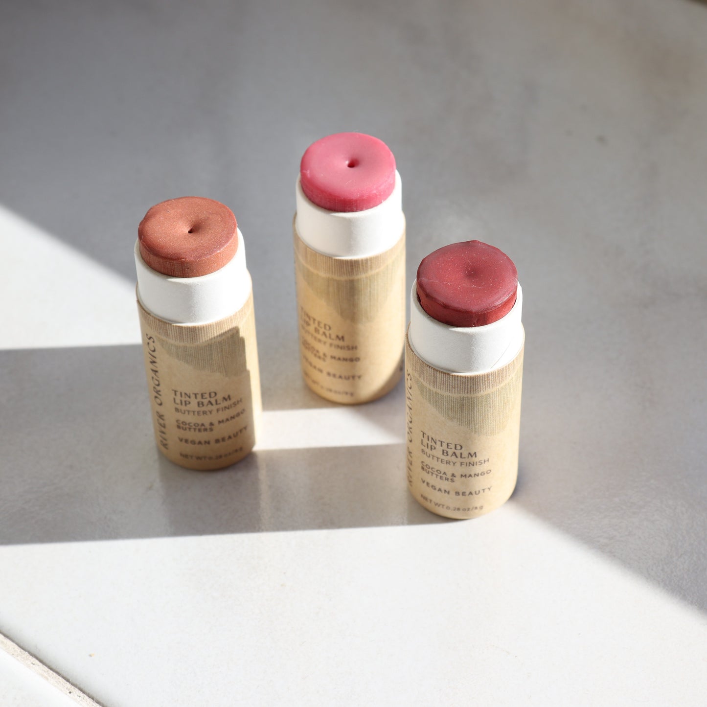 Set of 3 Tinted Vegan Lip Balms - River Organics