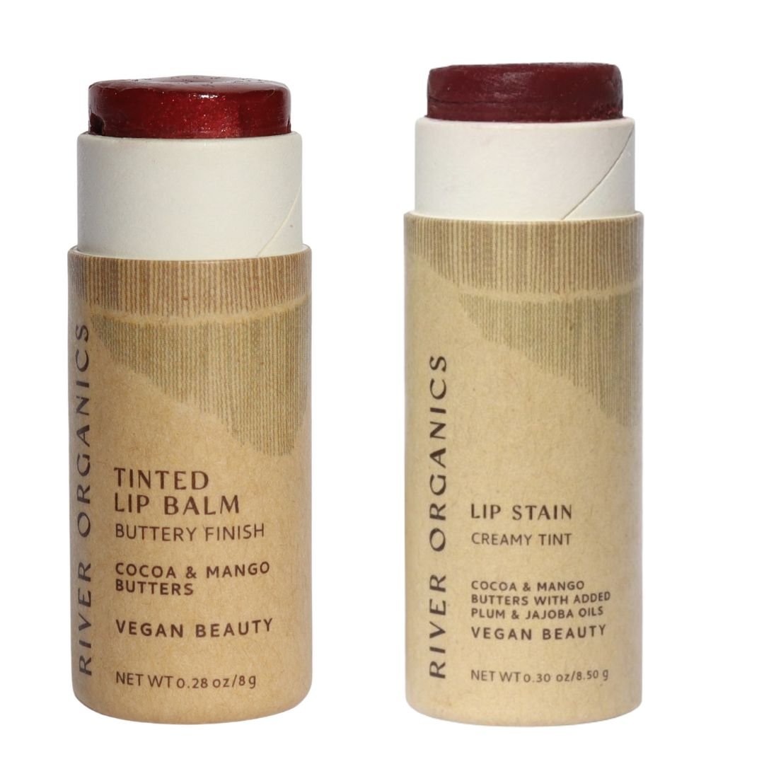 Set of 2 Lip Balms or Lip Stains - River Organics