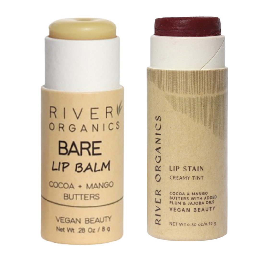 Set of 2 Lip Balms or Lip Stains - River Organics