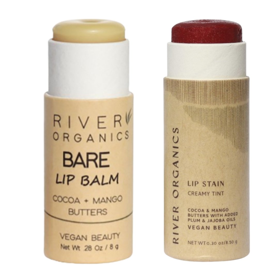 Set of 2 Lip Balms or Lip Stains - River Organics