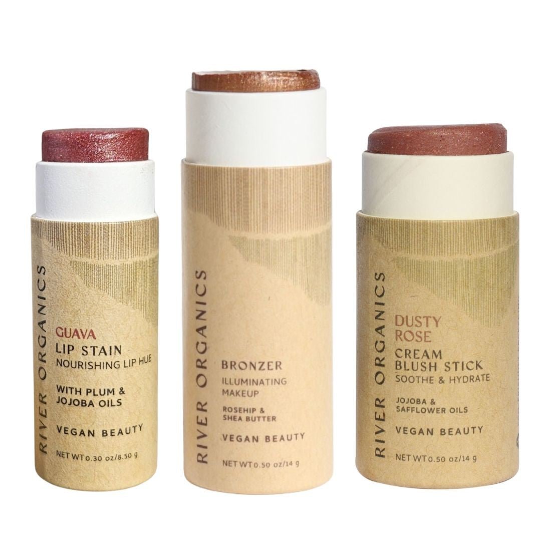 Lip + Highlighter + Blush Set - River Organics 
