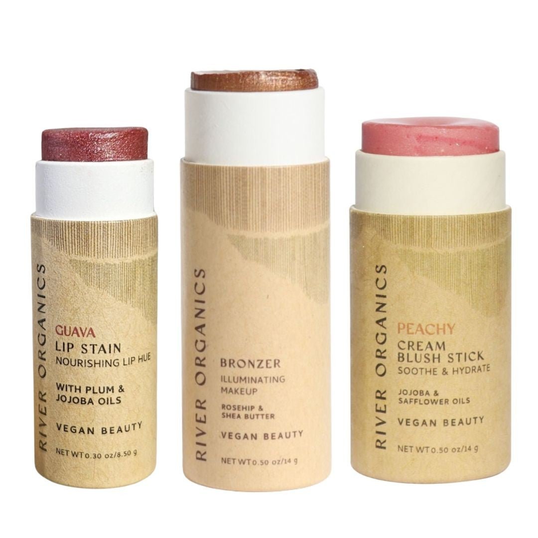 Lip + Highlighter + Blush Set - River Organics 