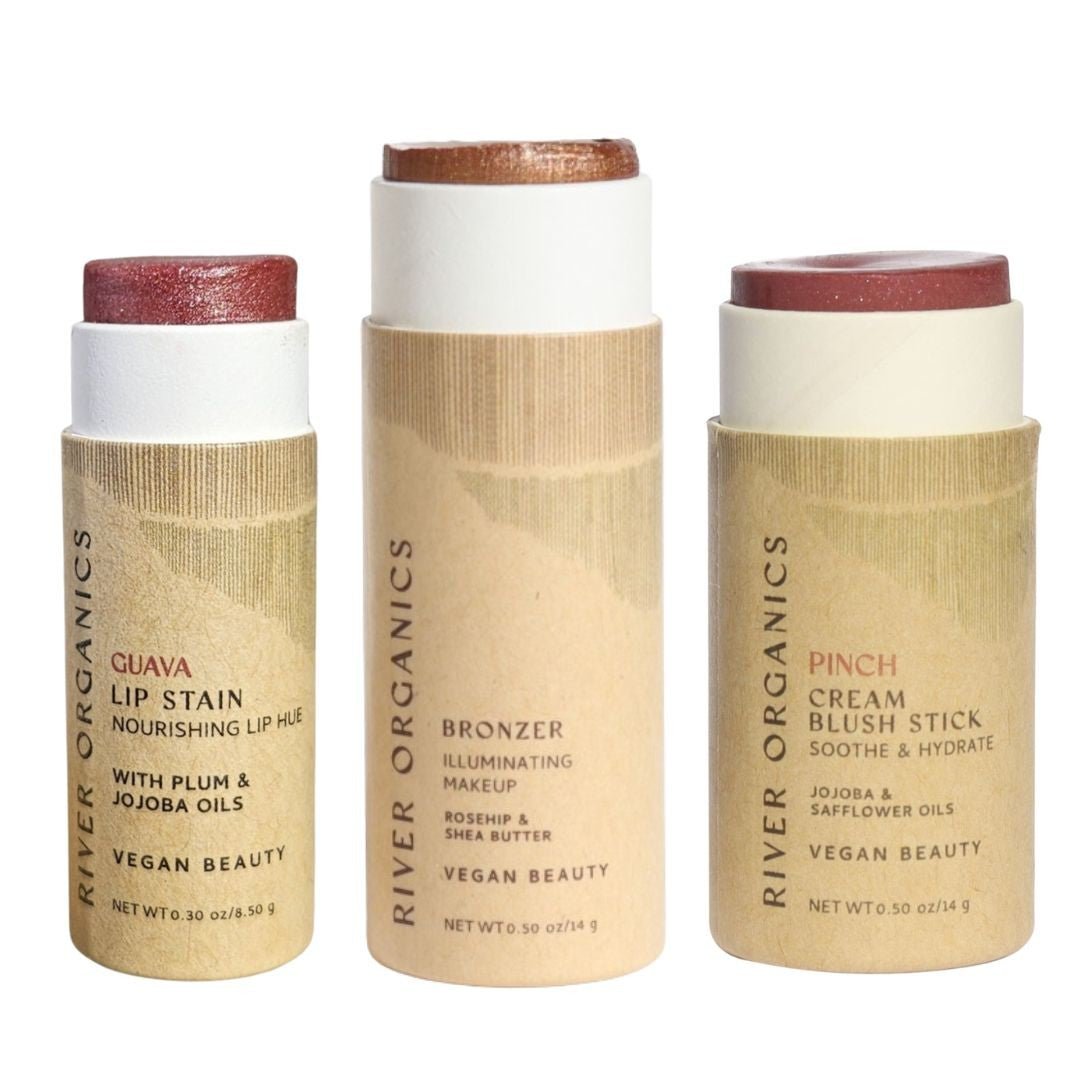 Lip + Highlighter + Blush Set - River Organics 