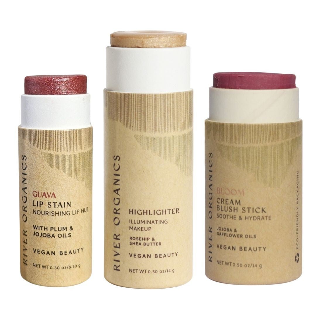 Lip + Highlighter + Blush Set - River Organics 