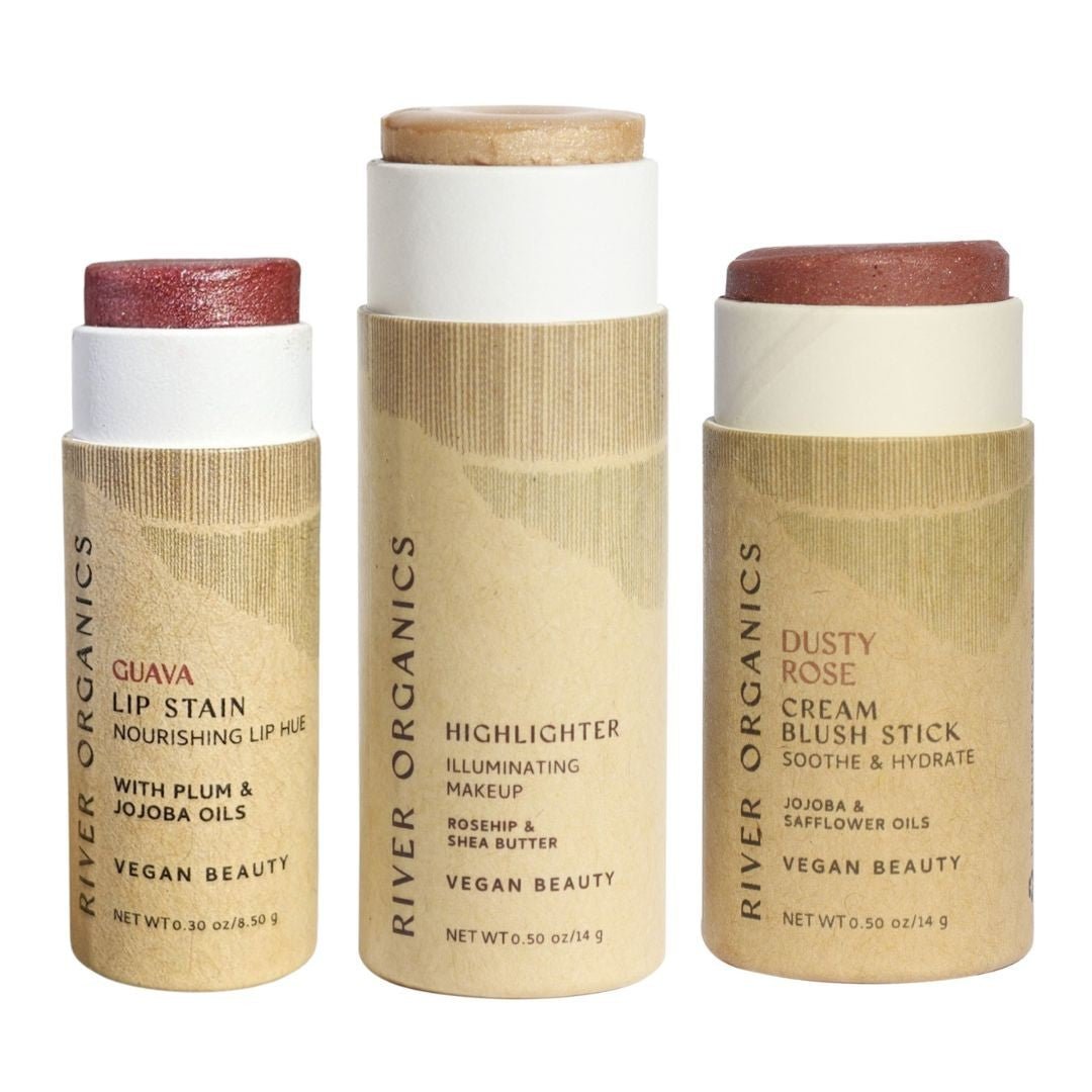 Lip + Highlighter + Blush Set - River Organics 