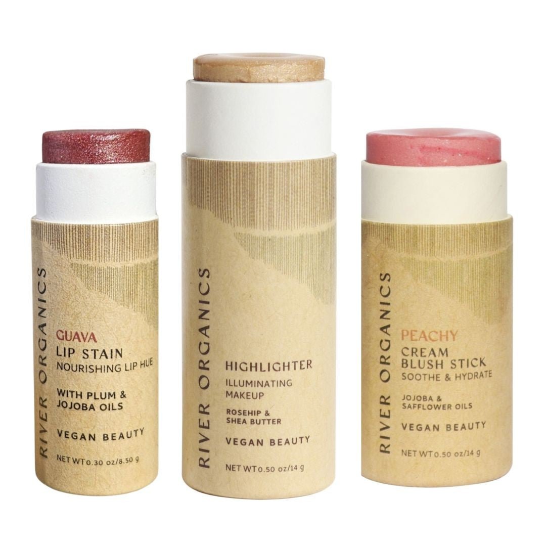 Lip + Highlighter + Blush Set - River Organics 