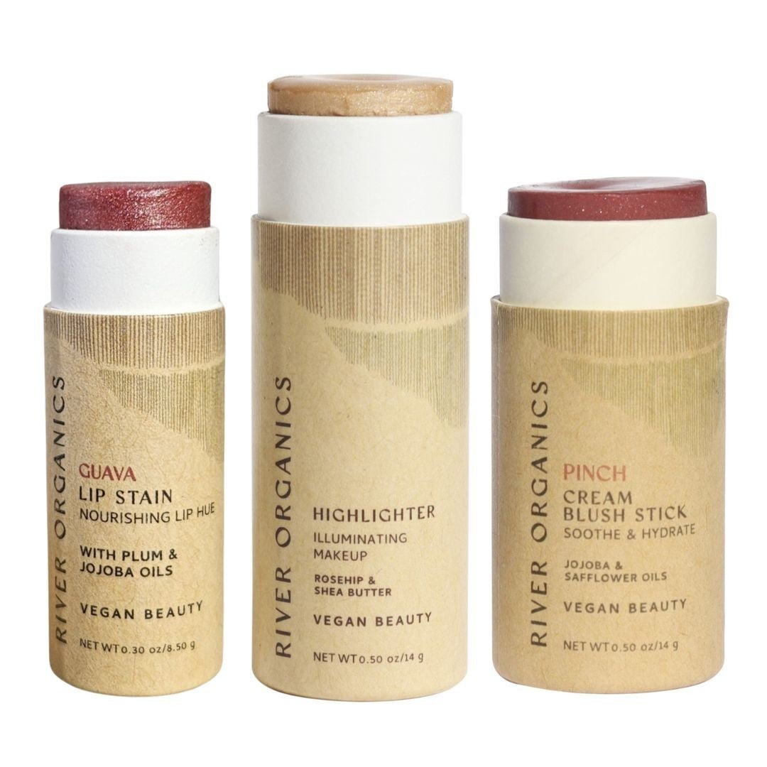 Lip + Highlighter + Blush Set - River Organics 