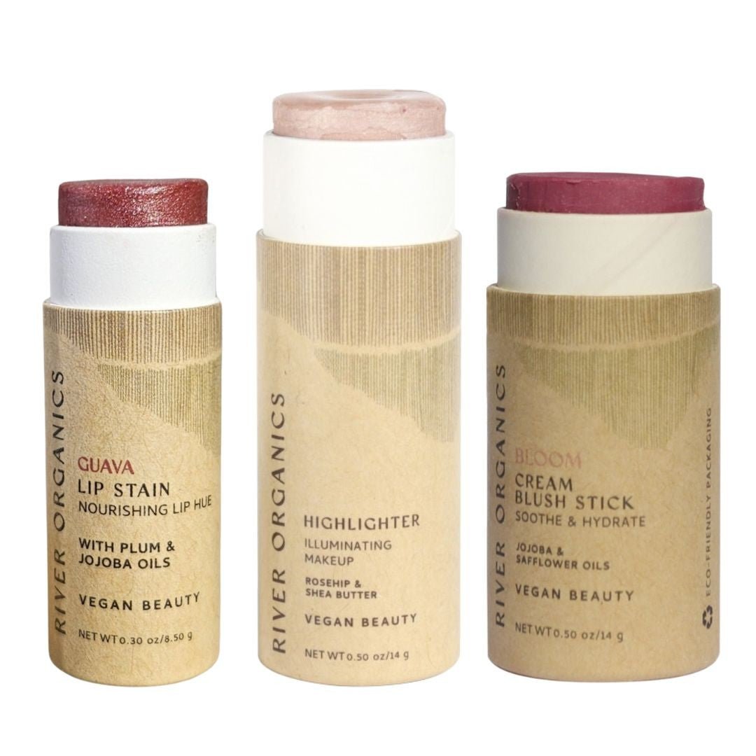 Lip + Highlighter + Blush Set - River Organics 