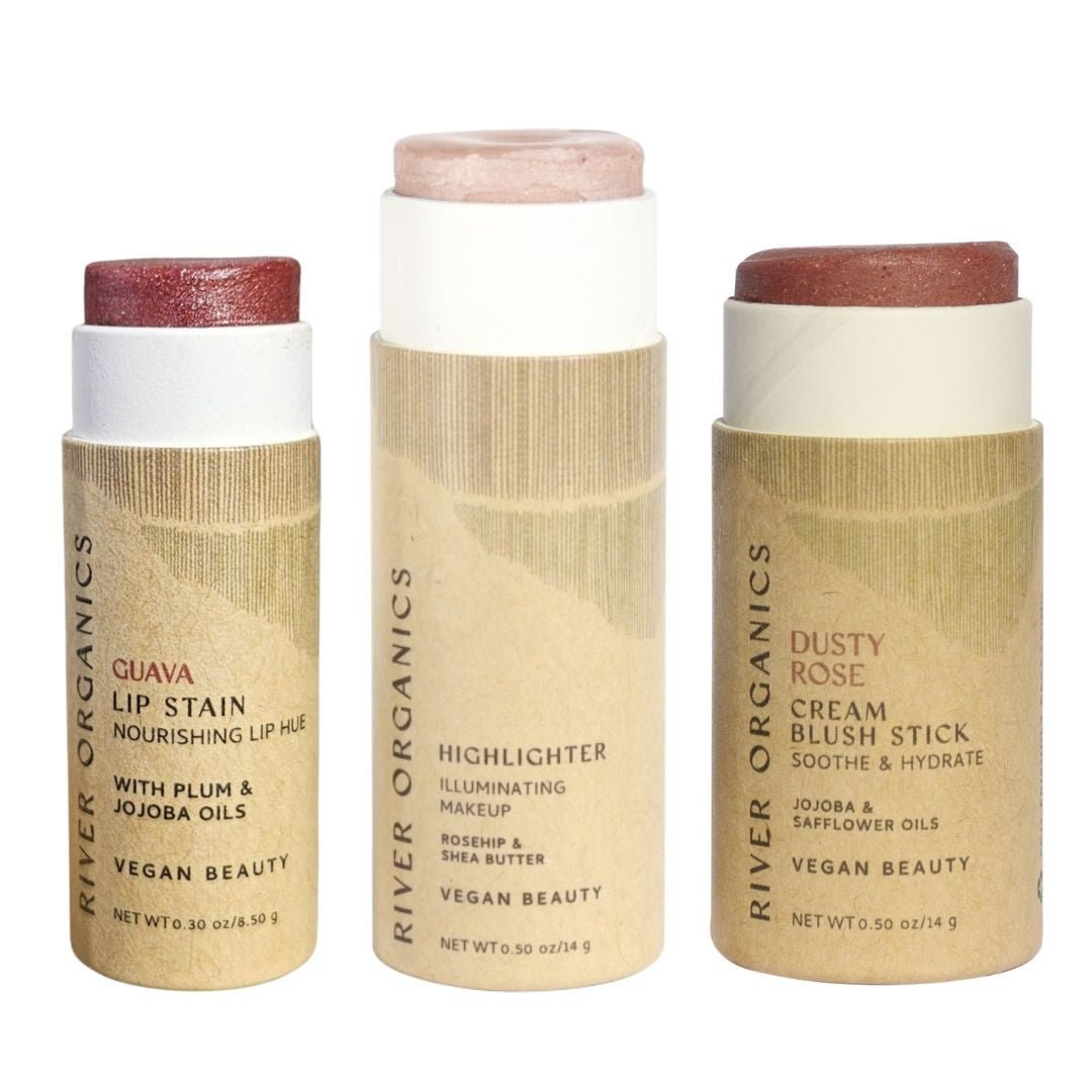 Lip + Highlighter + Blush Set - River Organics 