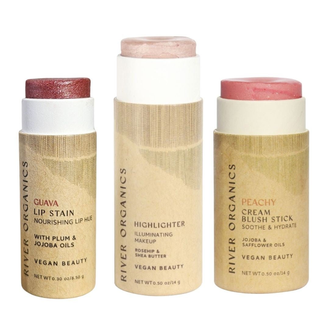 Lip + Highlighter + Blush Set - River Organics 