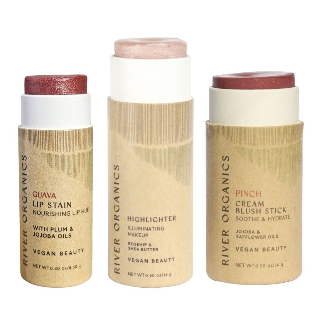 Lip + Highlighter + Blush Set - River Organics 