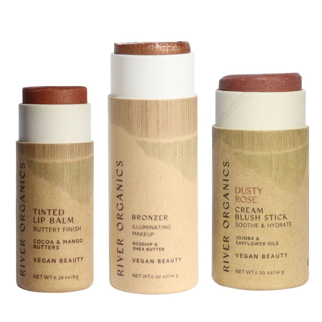 Lip + Highlighter + Blush Set - River Organics 