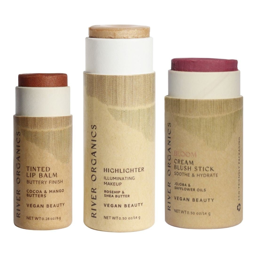 Lip + Highlighter + Blush Set - River Organics 