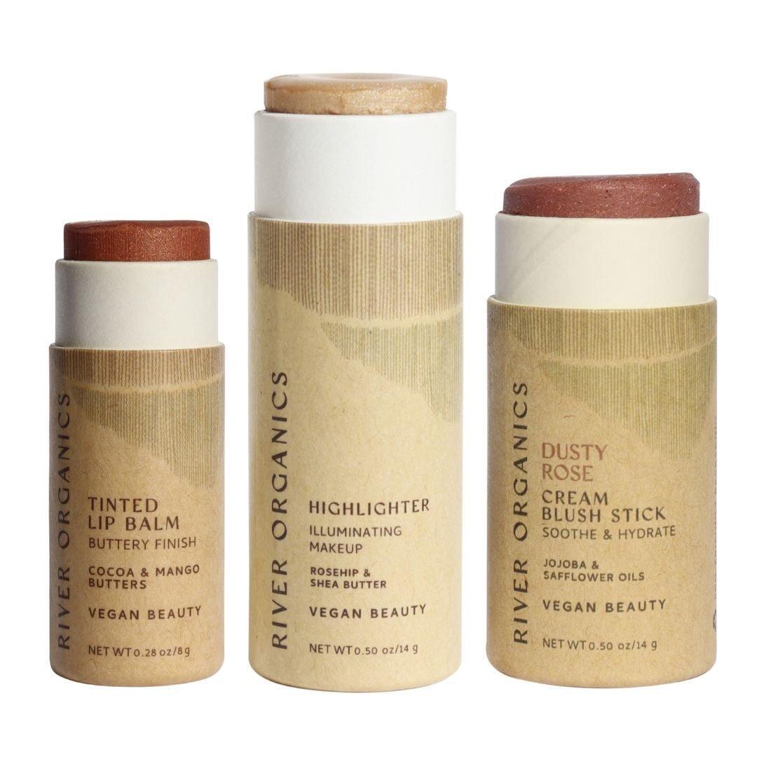 Lip + Highlighter + Blush Set - River Organics 
