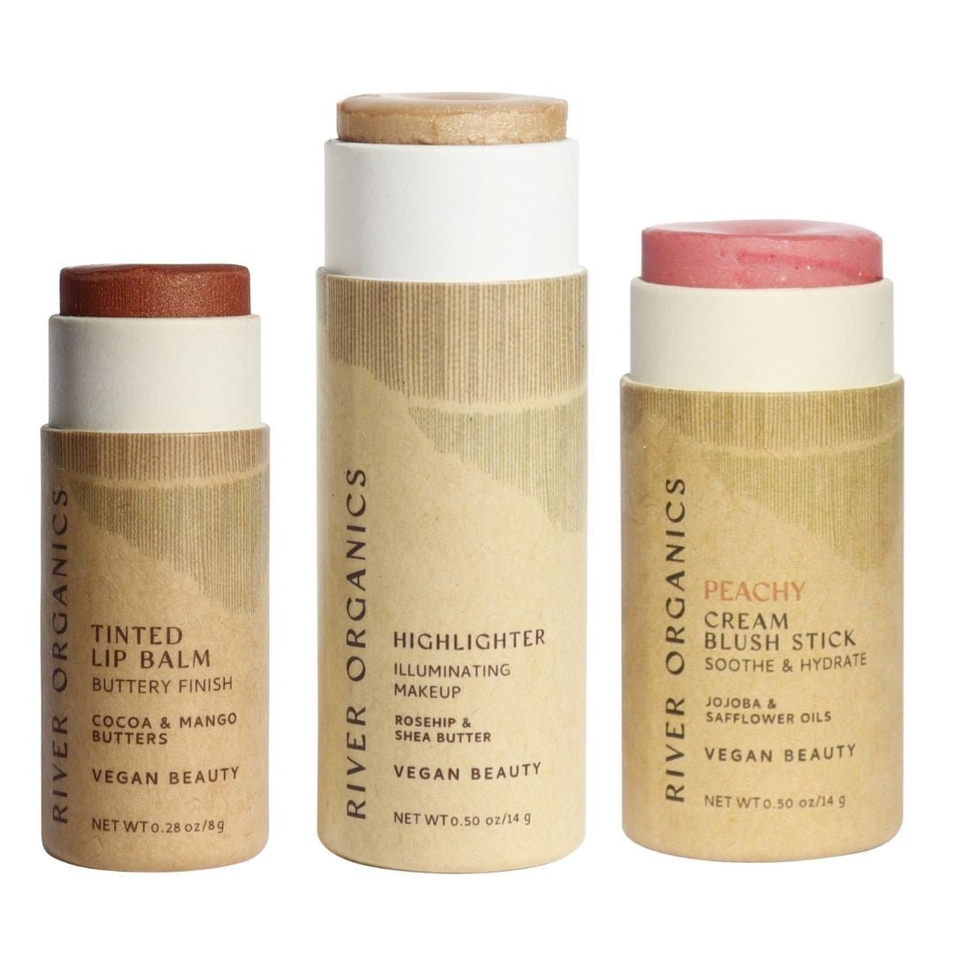 Lip + Highlighter + Blush Set - River Organics 