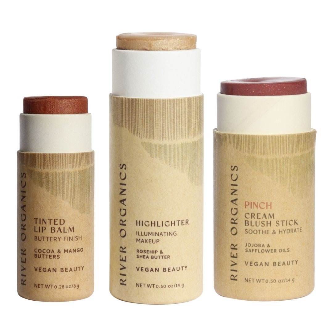 Lip + Highlighter + Blush Set - River Organics 