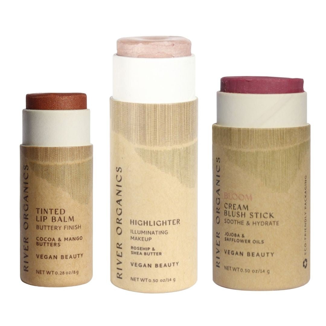 Lip + Highlighter + Blush Set - River Organics 