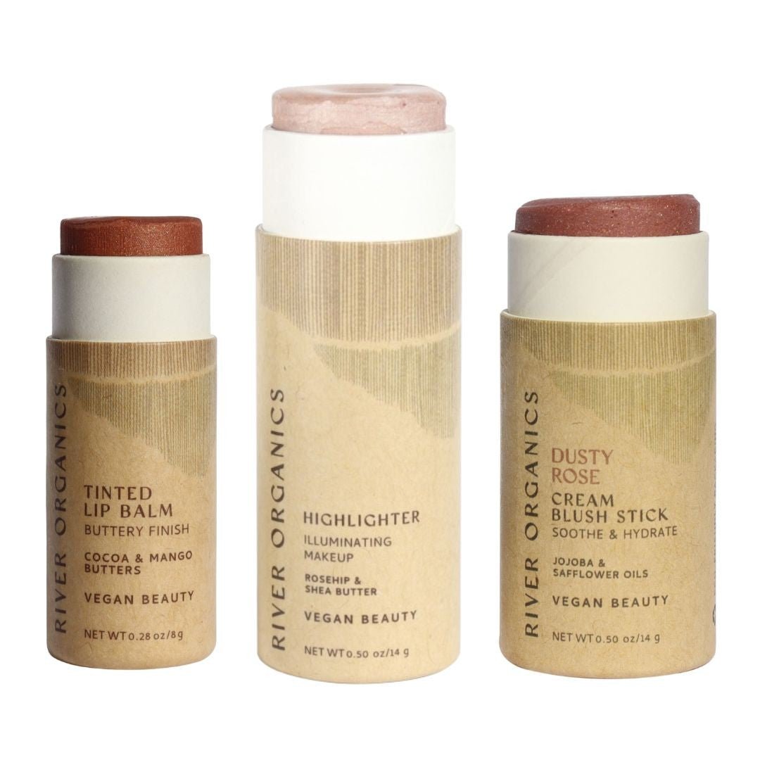 Lip + Highlighter + Blush Set - River Organics 