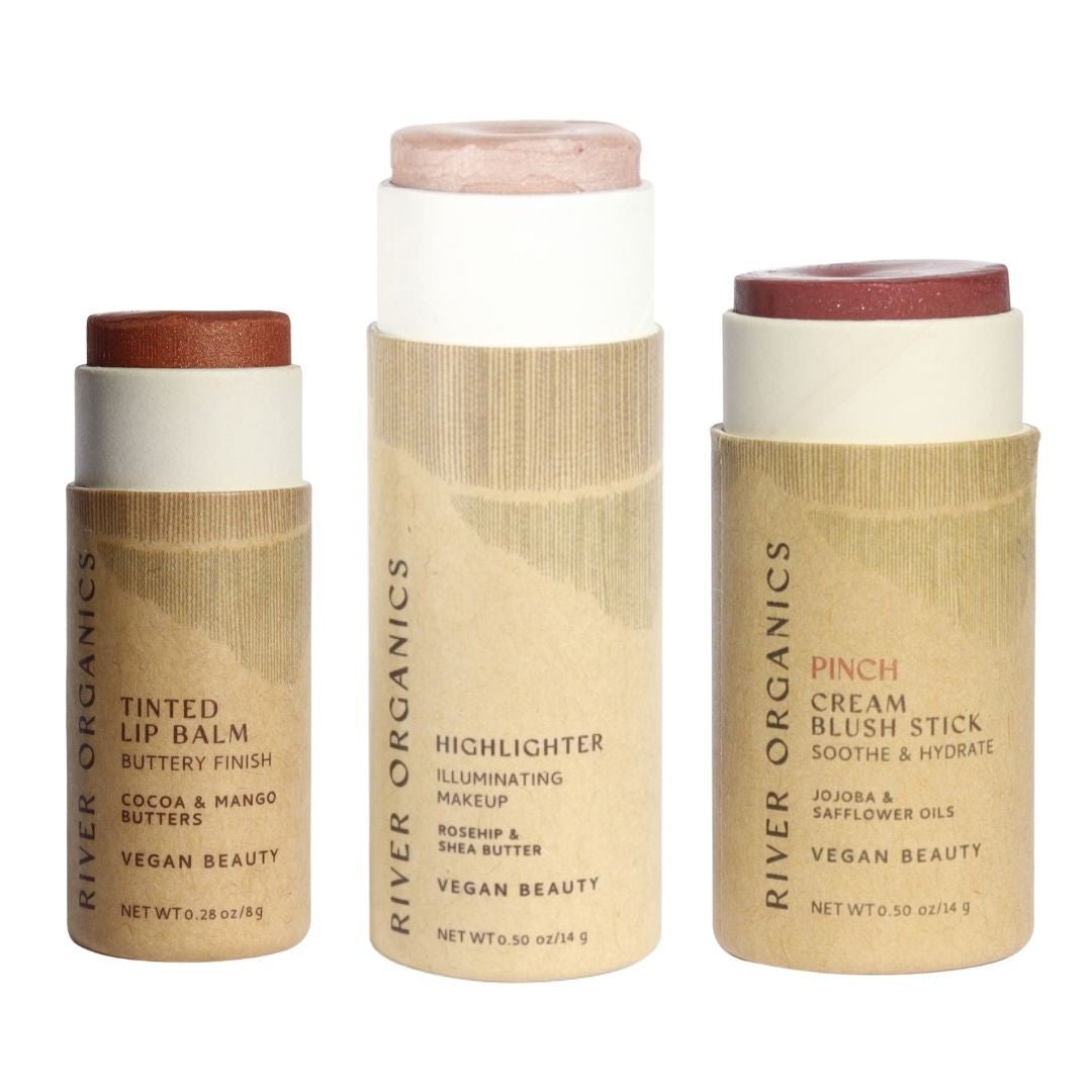 Lip + Highlighter + Blush Set - River Organics 