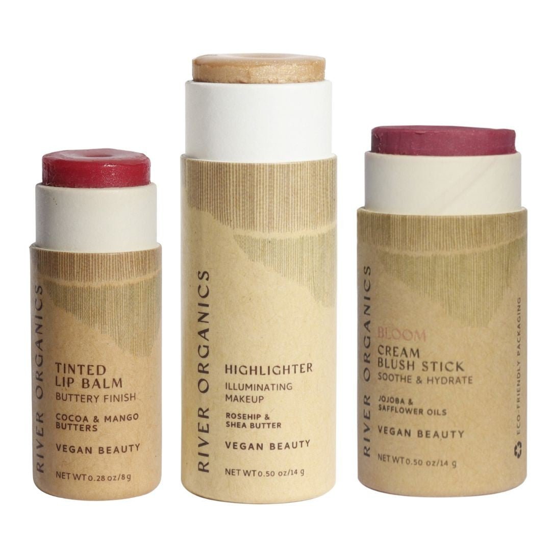 Lip + Highlighter + Blush Set - River Organics 