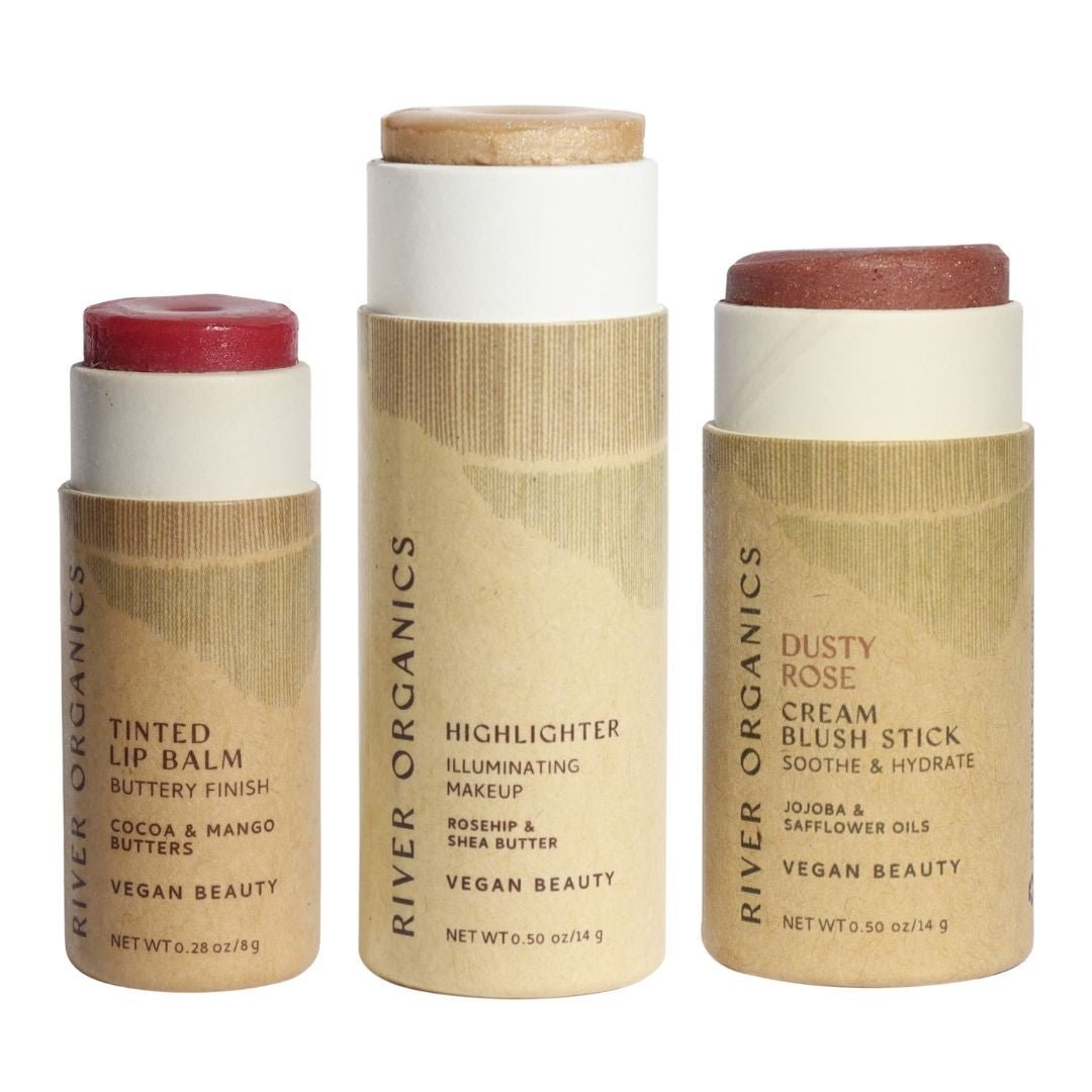 Lip + Highlighter + Blush Set - River Organics 