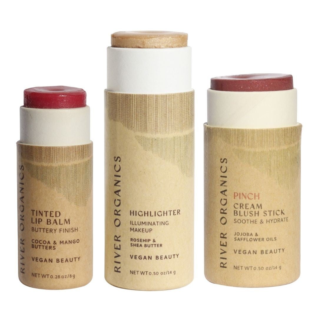 Lip + Highlighter + Blush Set - River Organics 
