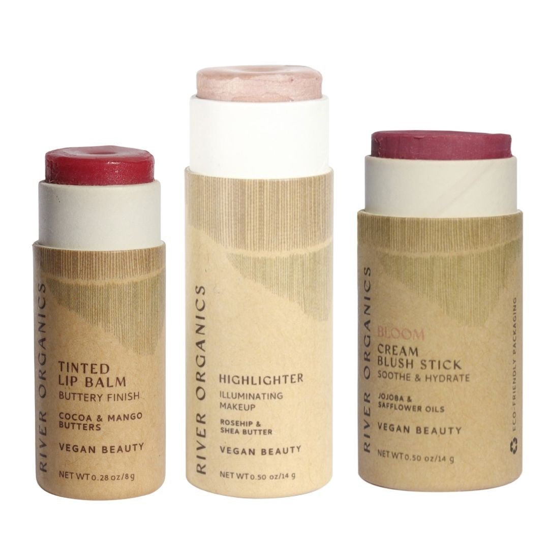 Lip + Highlighter + Blush Set - River Organics 
