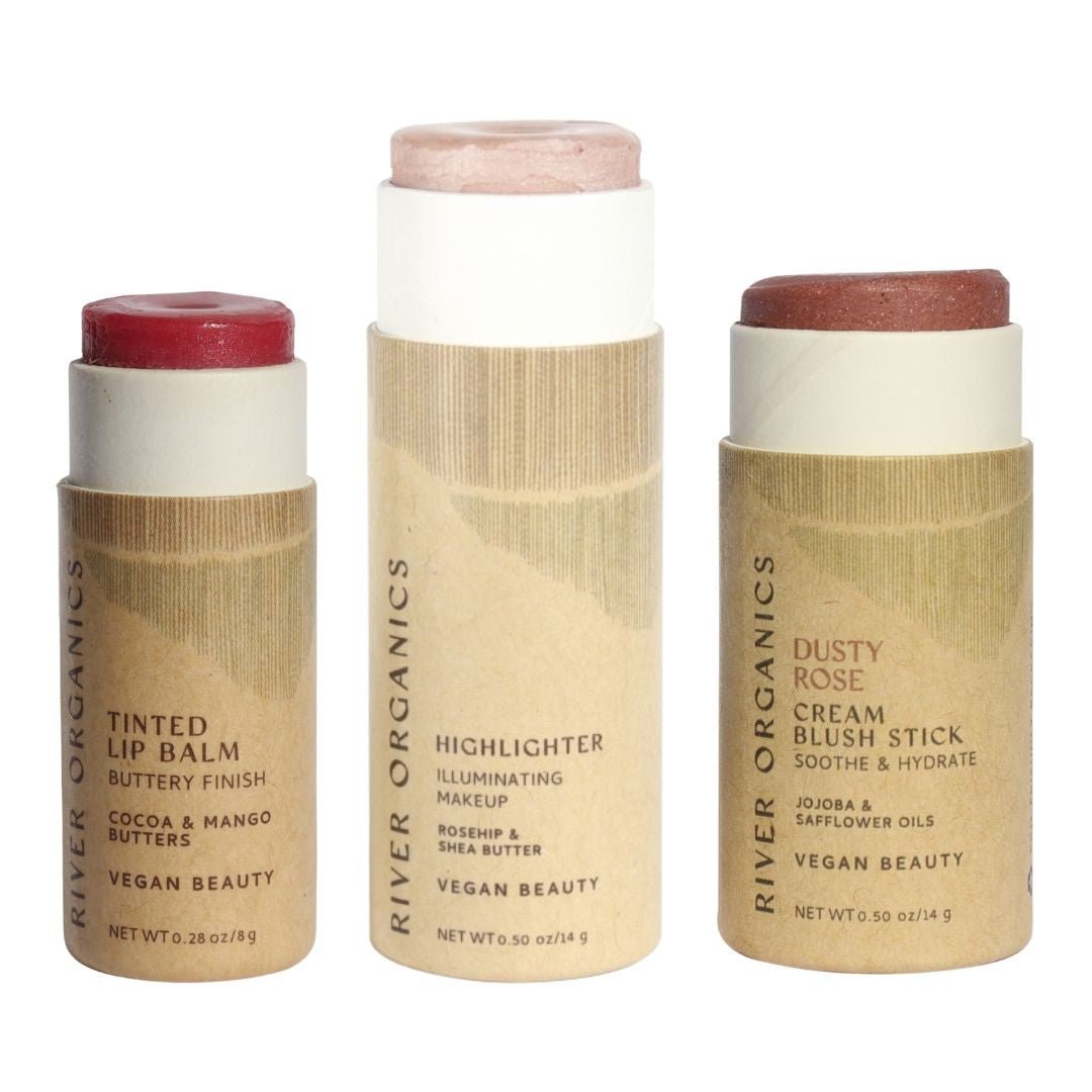 Lip + Highlighter + Blush Set - River Organics 