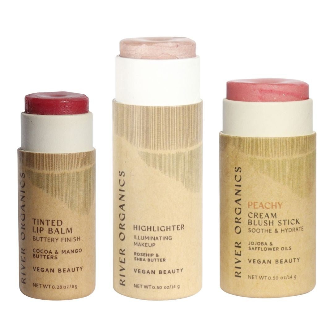 Lip + Highlighter + Blush Set - River Organics 