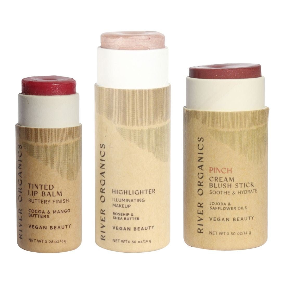 Lip + Highlighter + Blush Set - River Organics 