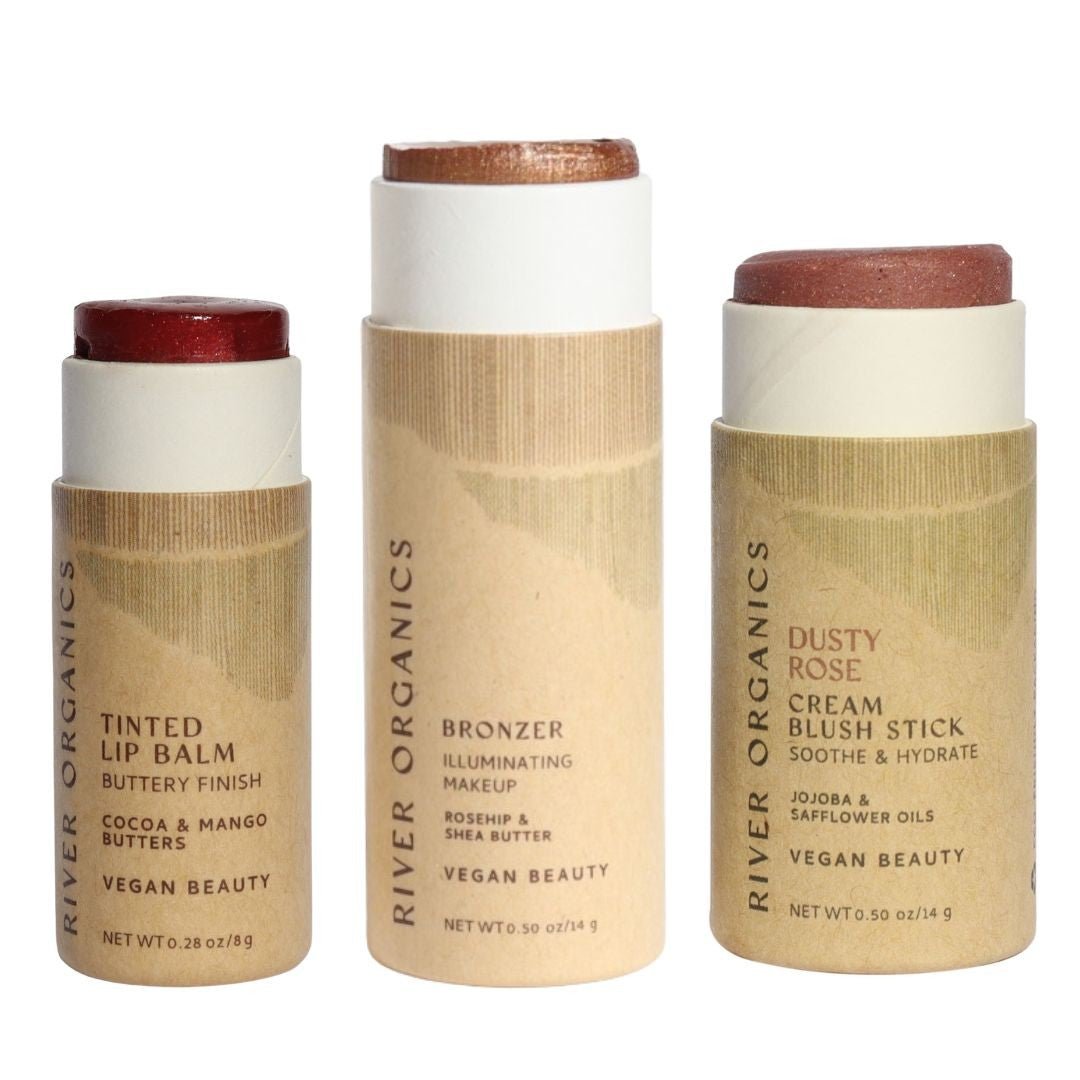 Lip + Highlighter + Blush Set - River Organics 
