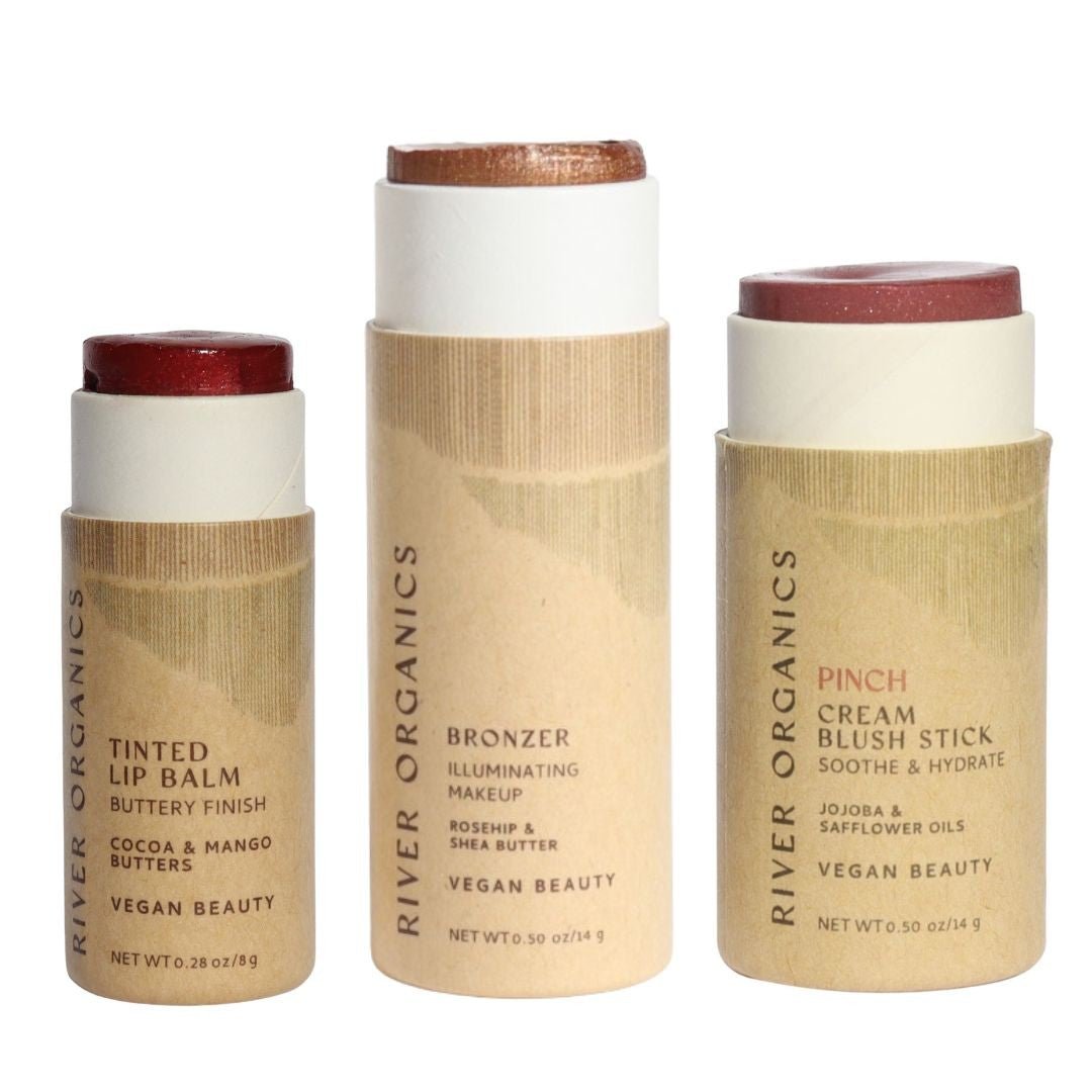 Lip + Highlighter + Blush Set - River Organics 