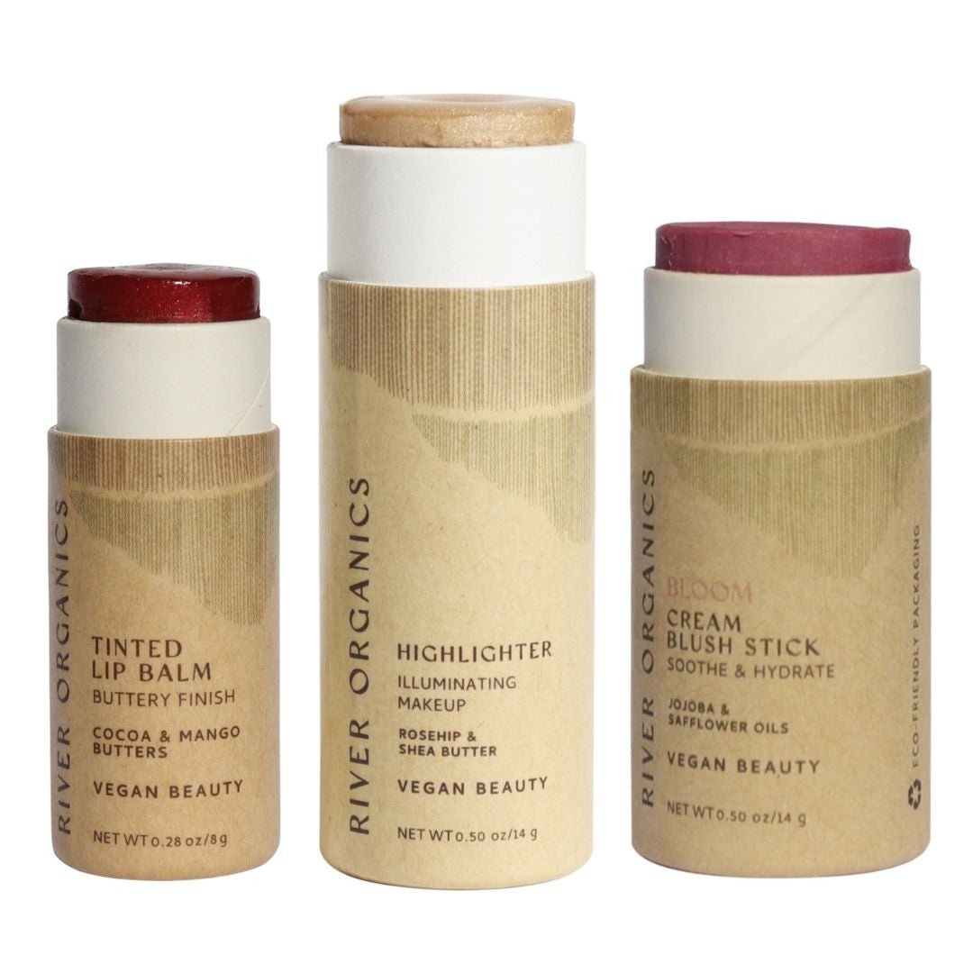 Lip + Highlighter + Blush Set - River Organics 