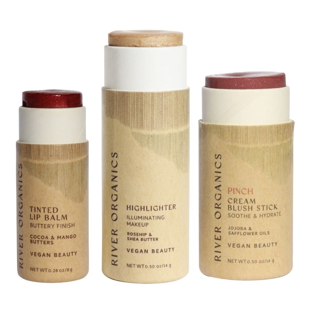 Lip + Highlighter + Blush Set - River Organics 