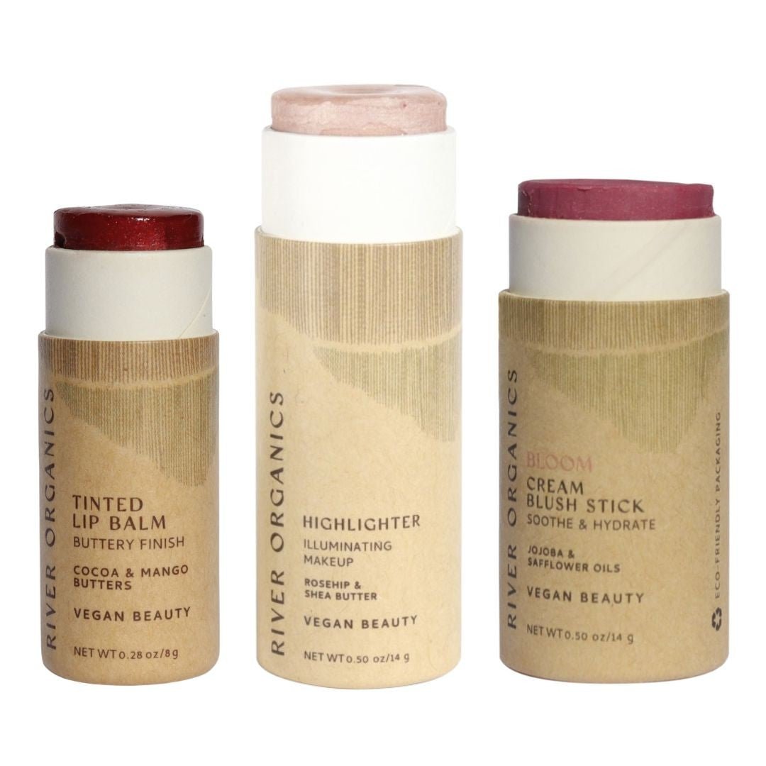 Lip + Highlighter + Blush Set - River Organics 