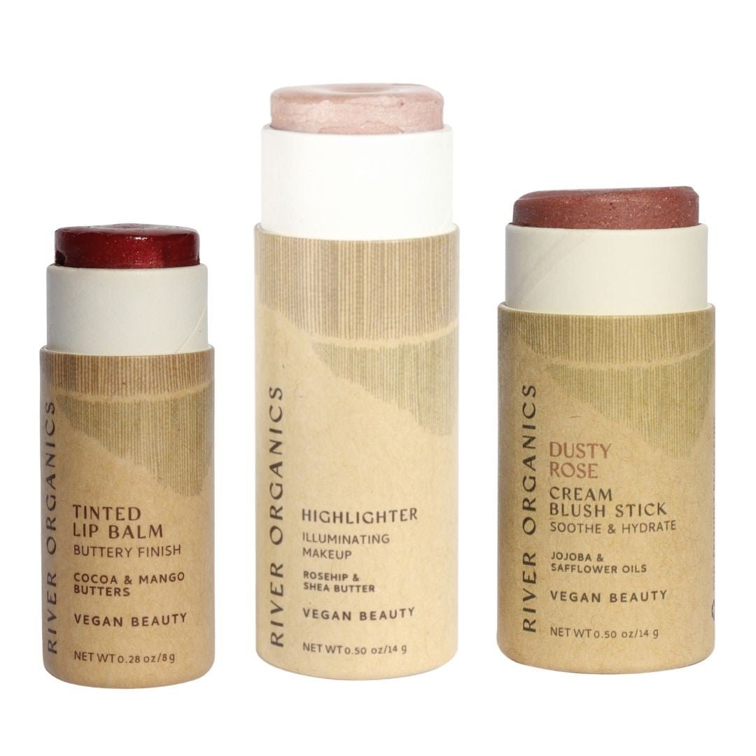 Lip + Highlighter + Blush Set - River Organics 