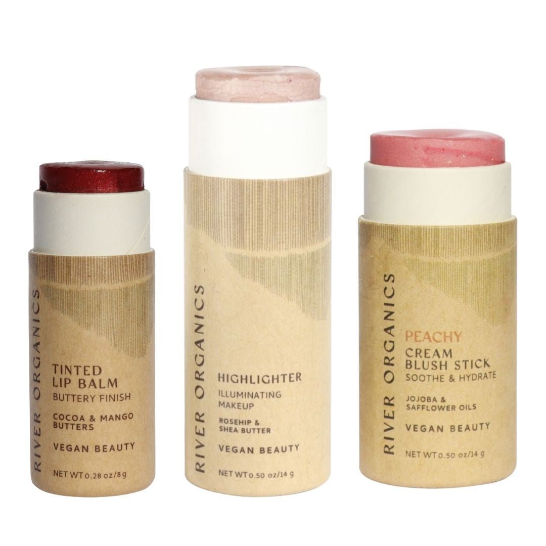 Lip + Highlighter + Blush Set - River Organics 