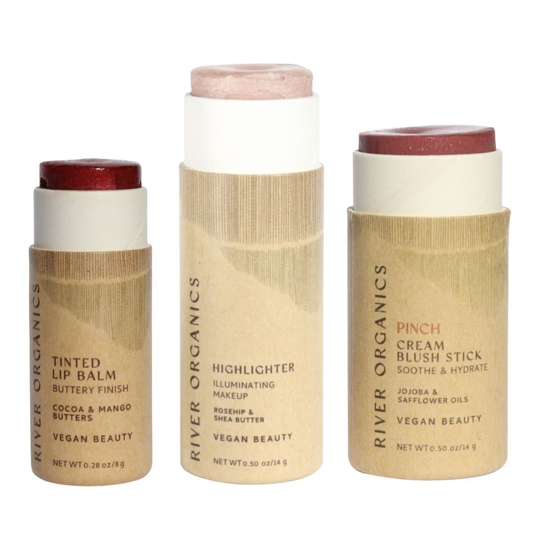 Lip + Highlighter + Blush Set - River Organics 